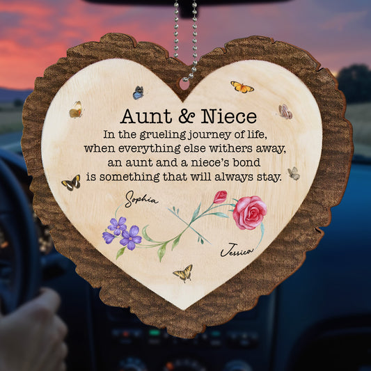 Aunt & Niece, Bonds That Always Stay, Butterflies And Flowers