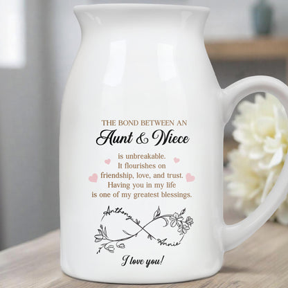 The Bond Between An Aunt & Niece, Hearts And Floral Designs