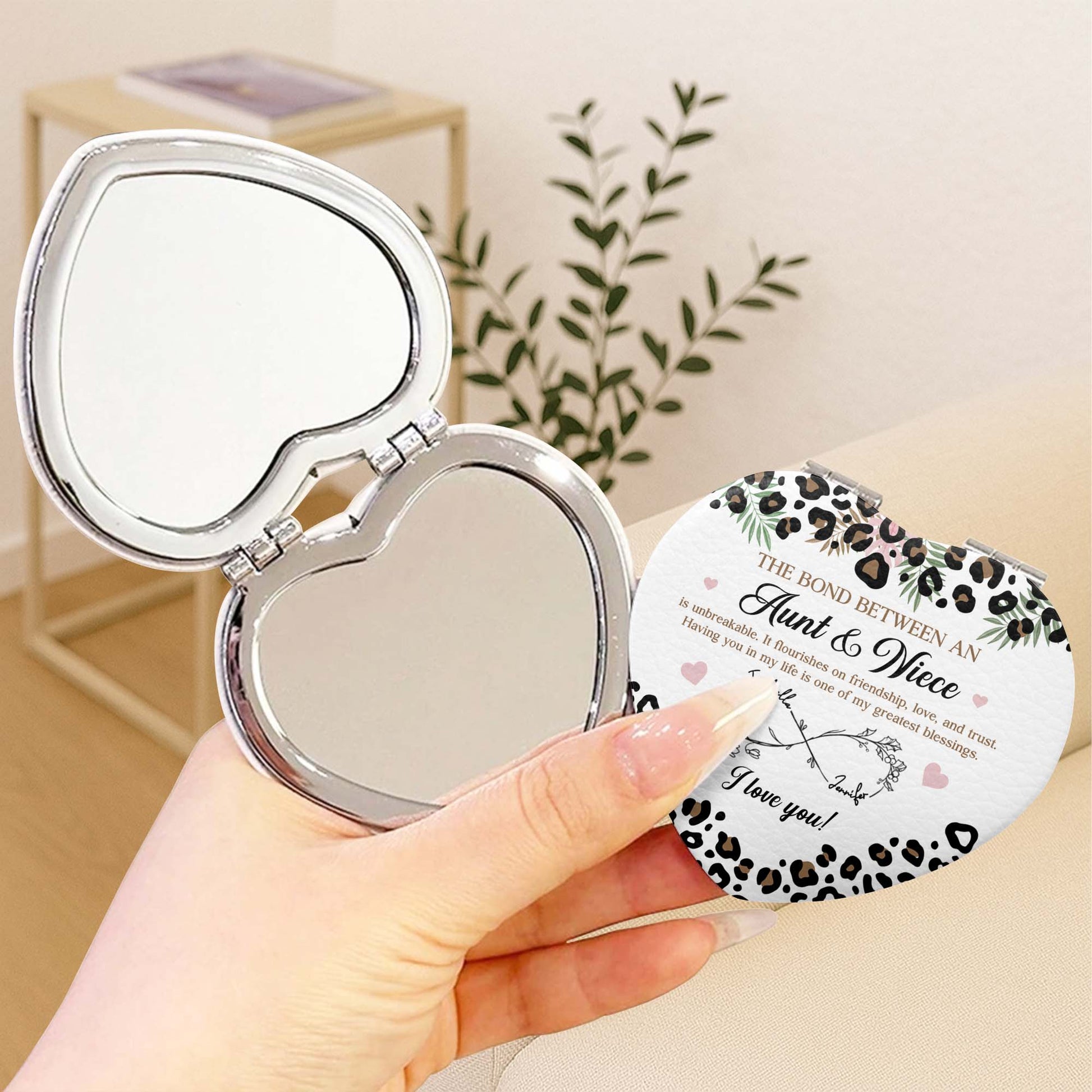 The Bond Between An Aunt And Niece Leopard Print Infinity Flower