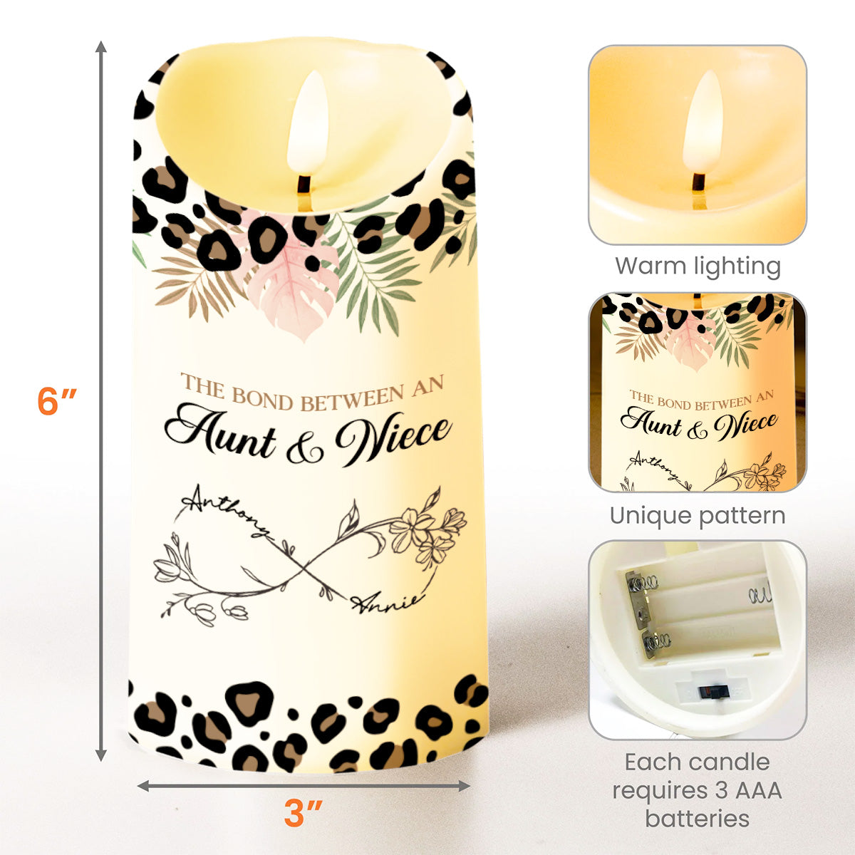 The Bond Between An Aunt & Niece, Flowers And Leopard Print