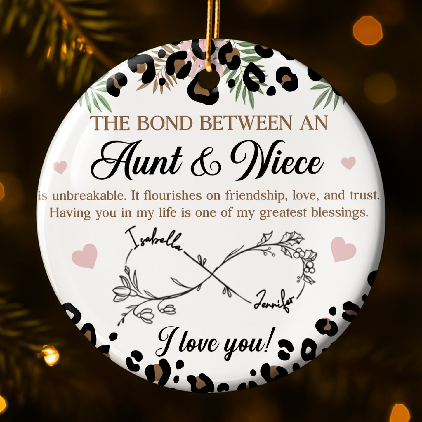 The Bond Between An Aunt & Niece, Leaves and Hearts