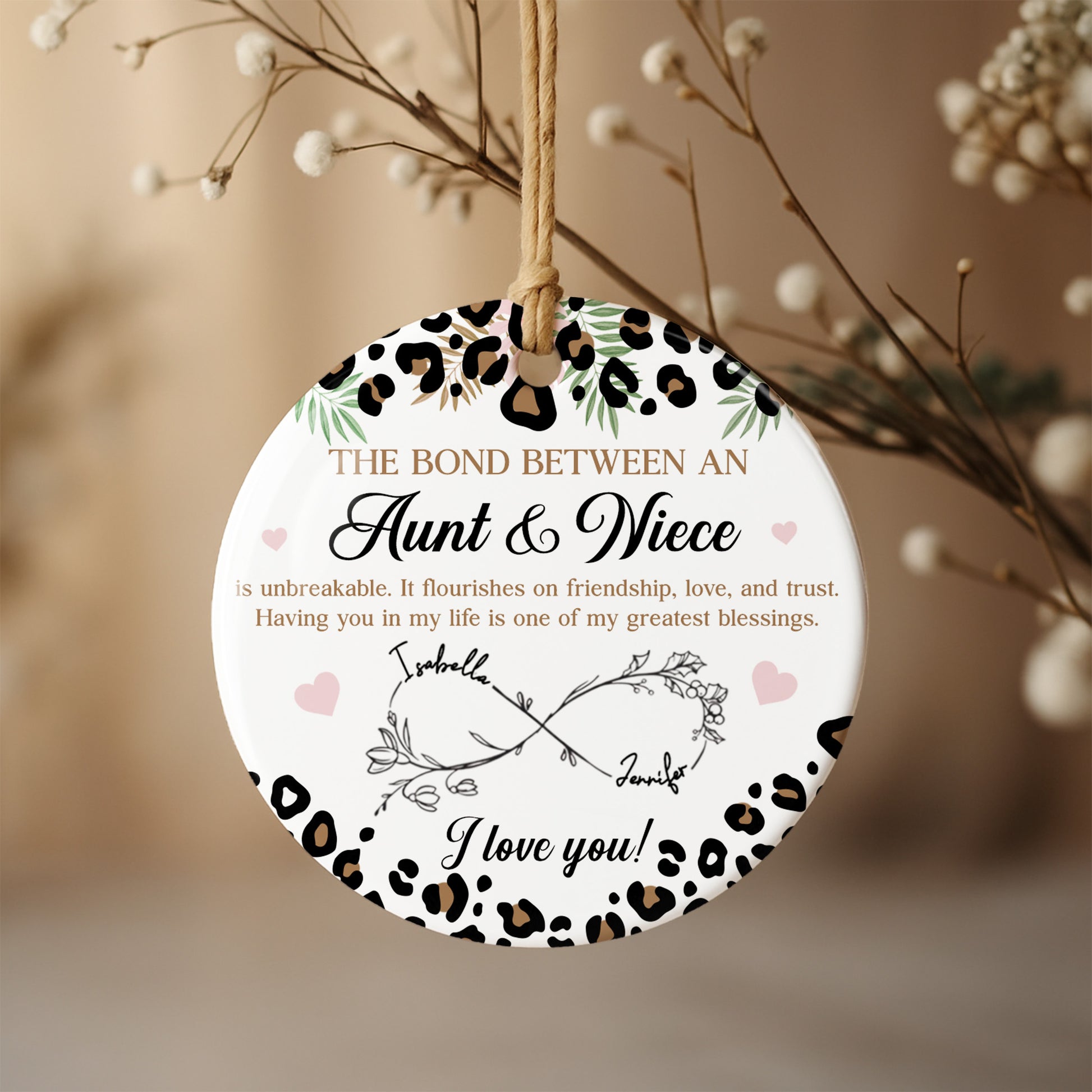 The Bond Between An Aunt & Niece, Leaves and Hearts