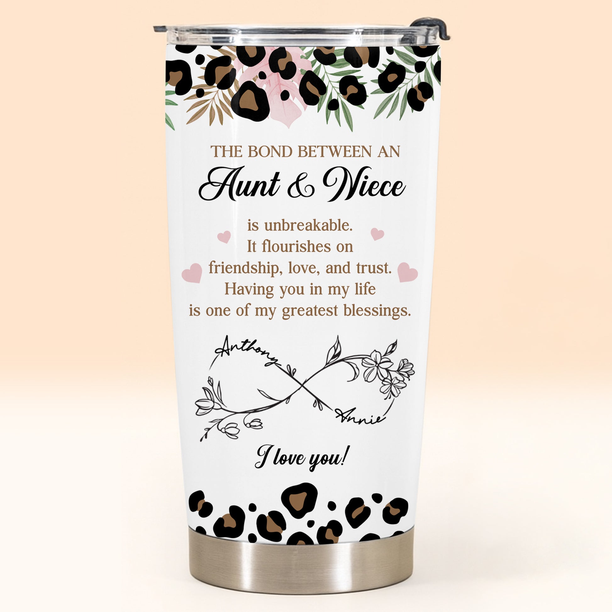 The Bond Between An Aunt & Niece, Flowers And Hearts