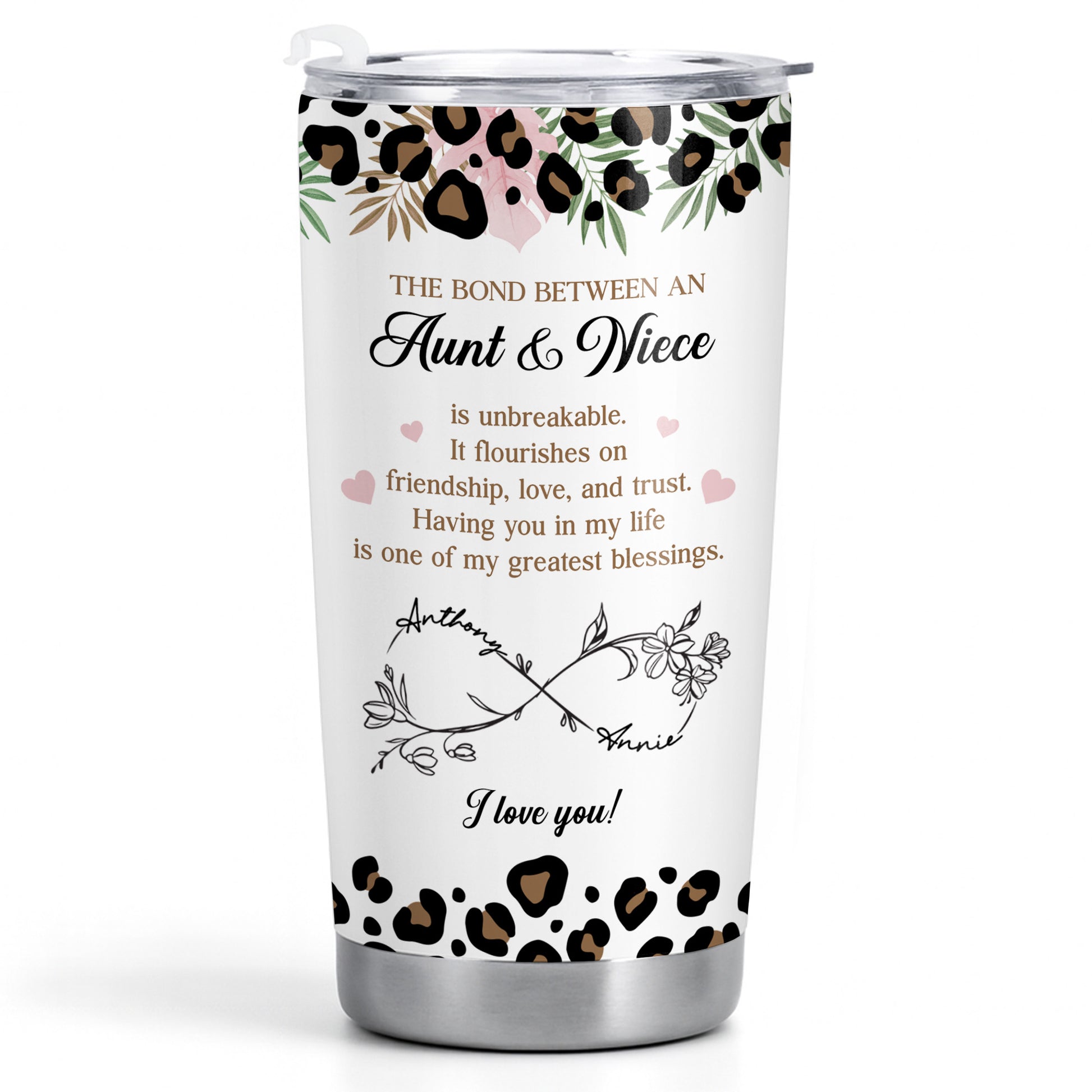 The Bond Between An Aunt & Niece, Flowers And Hearts