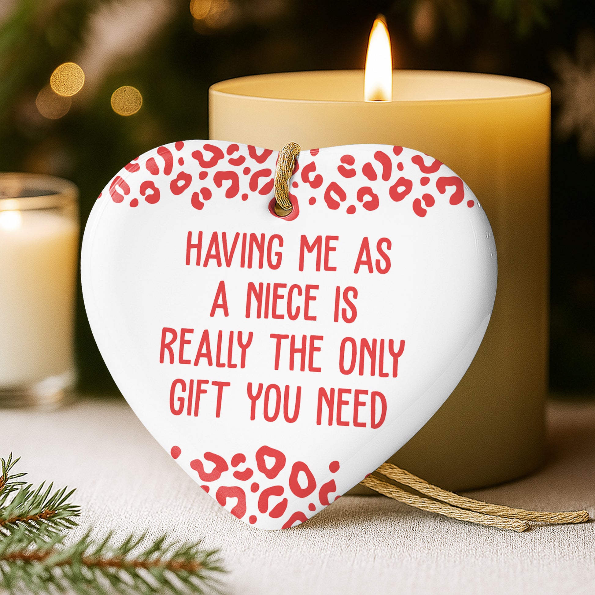 Having Me As A Niece, Heart With Leopard Print