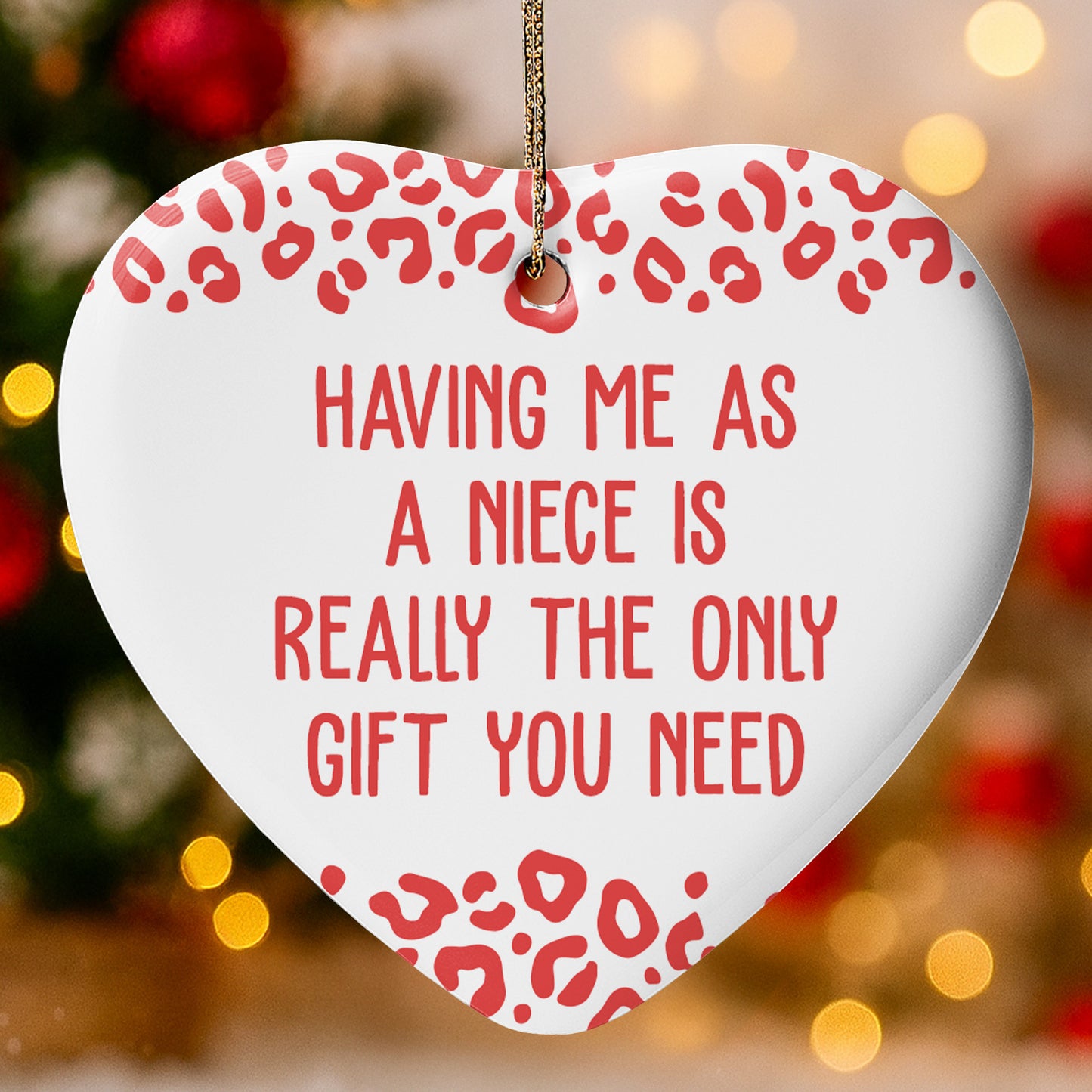 Having Me As A Niece, Heart With Leopard Print