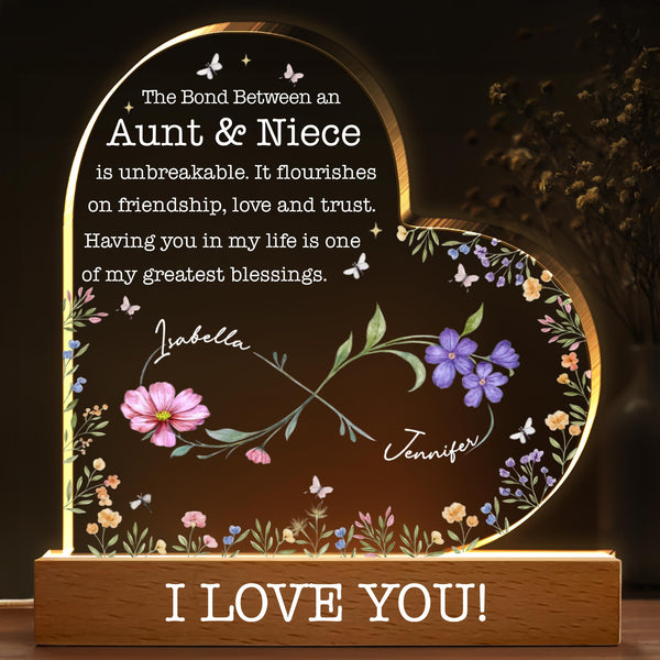 The Bond Between An Aunt & Niece, Flowers And Butterflies