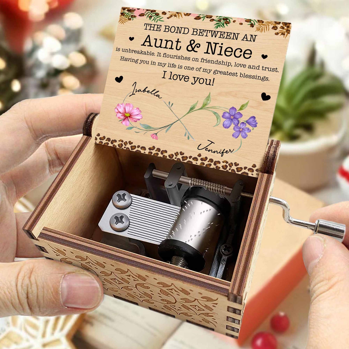 The Bond Between An Aunt & Niece, Hearts and Flowers