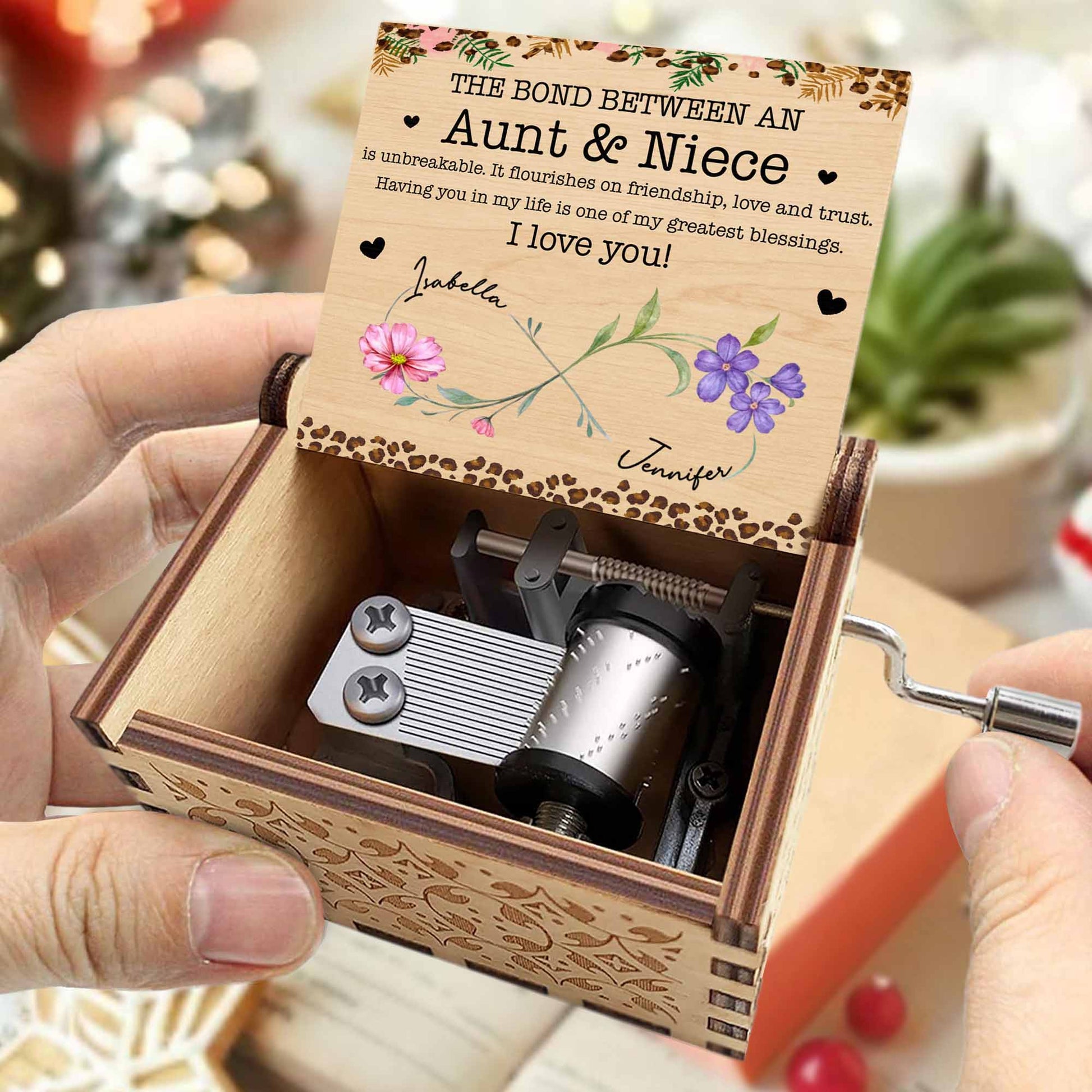 The Bond Between An Aunt & Niece, Hearts and Flowers