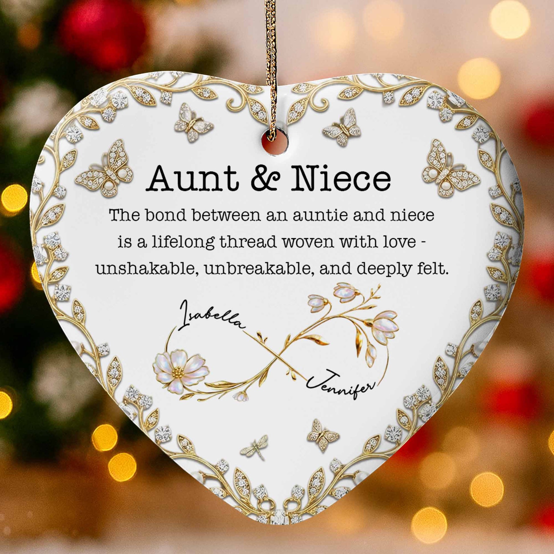 The Bond Between An Auntie And Niece With Butterflies And Flowers