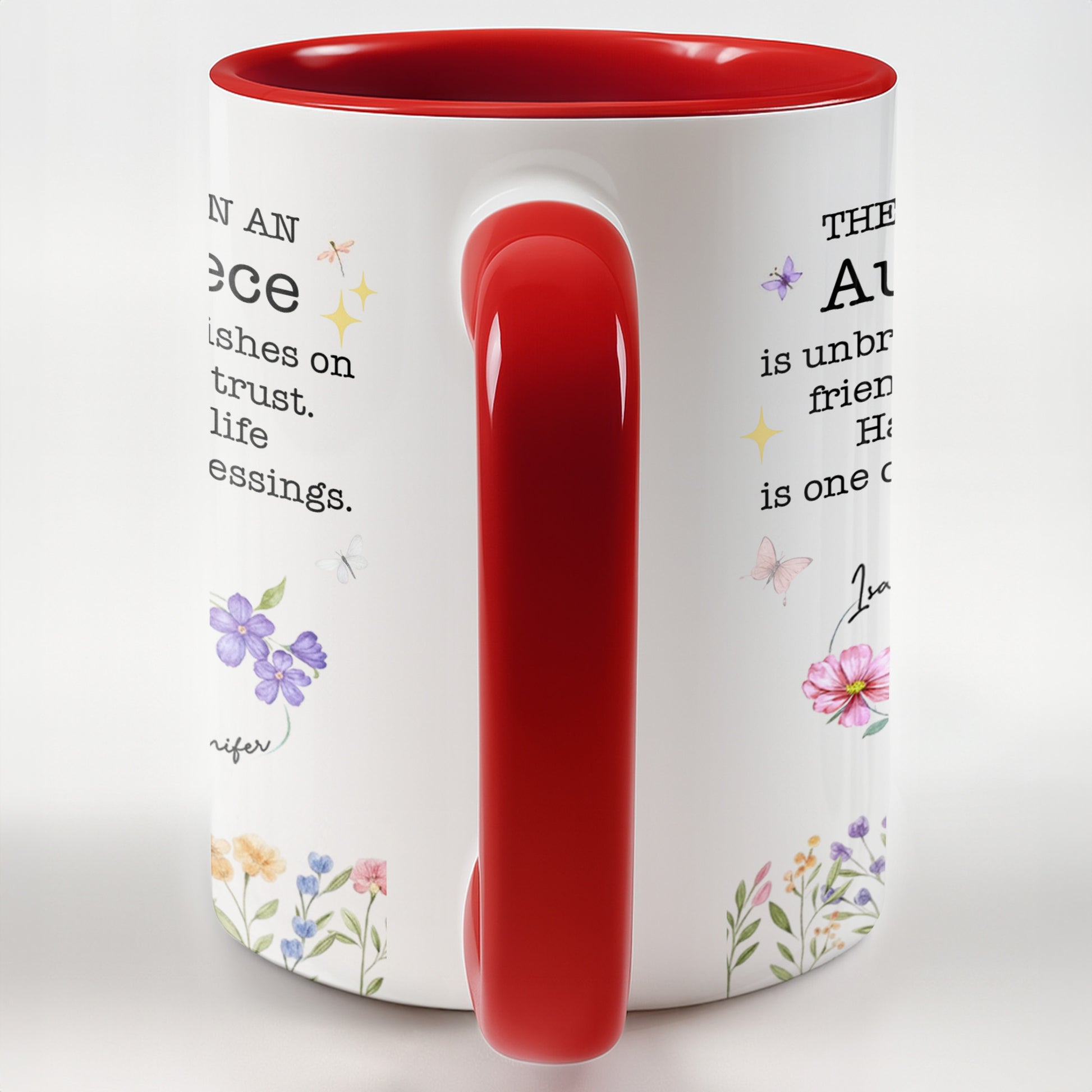 The Bond Between An Aunt & Niece, Flowers And Butterflies