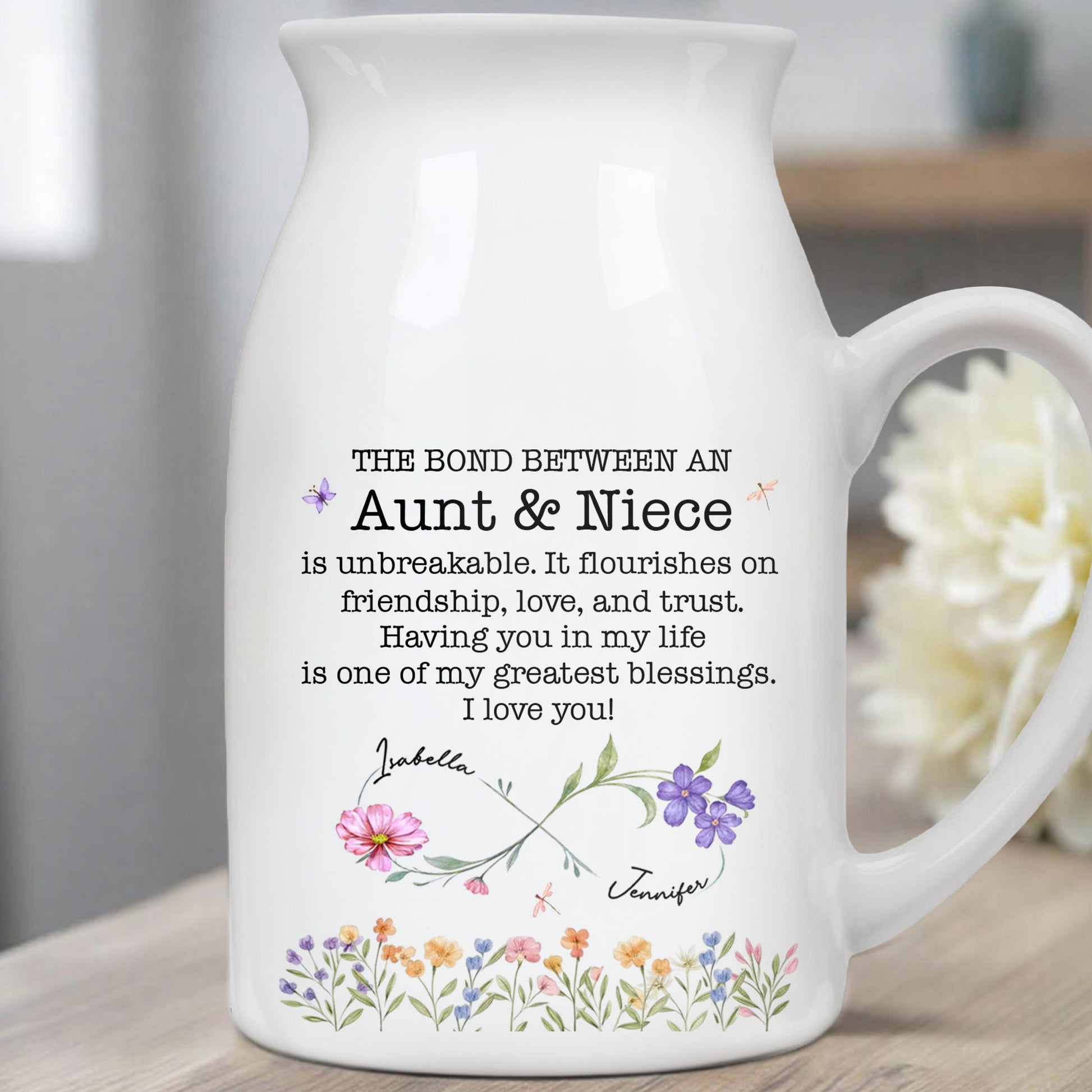 The Bond Between An Aunt & Niece, Flowers Design