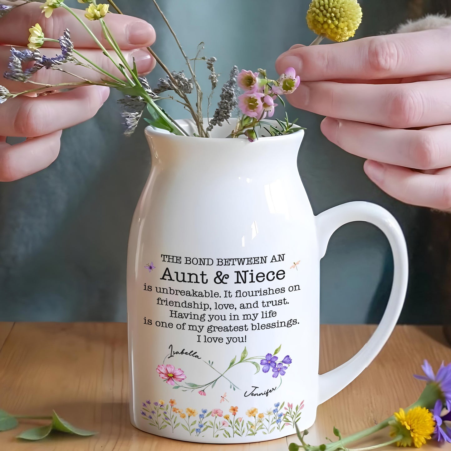 The Bond Between An Aunt & Niece, Flowers Design