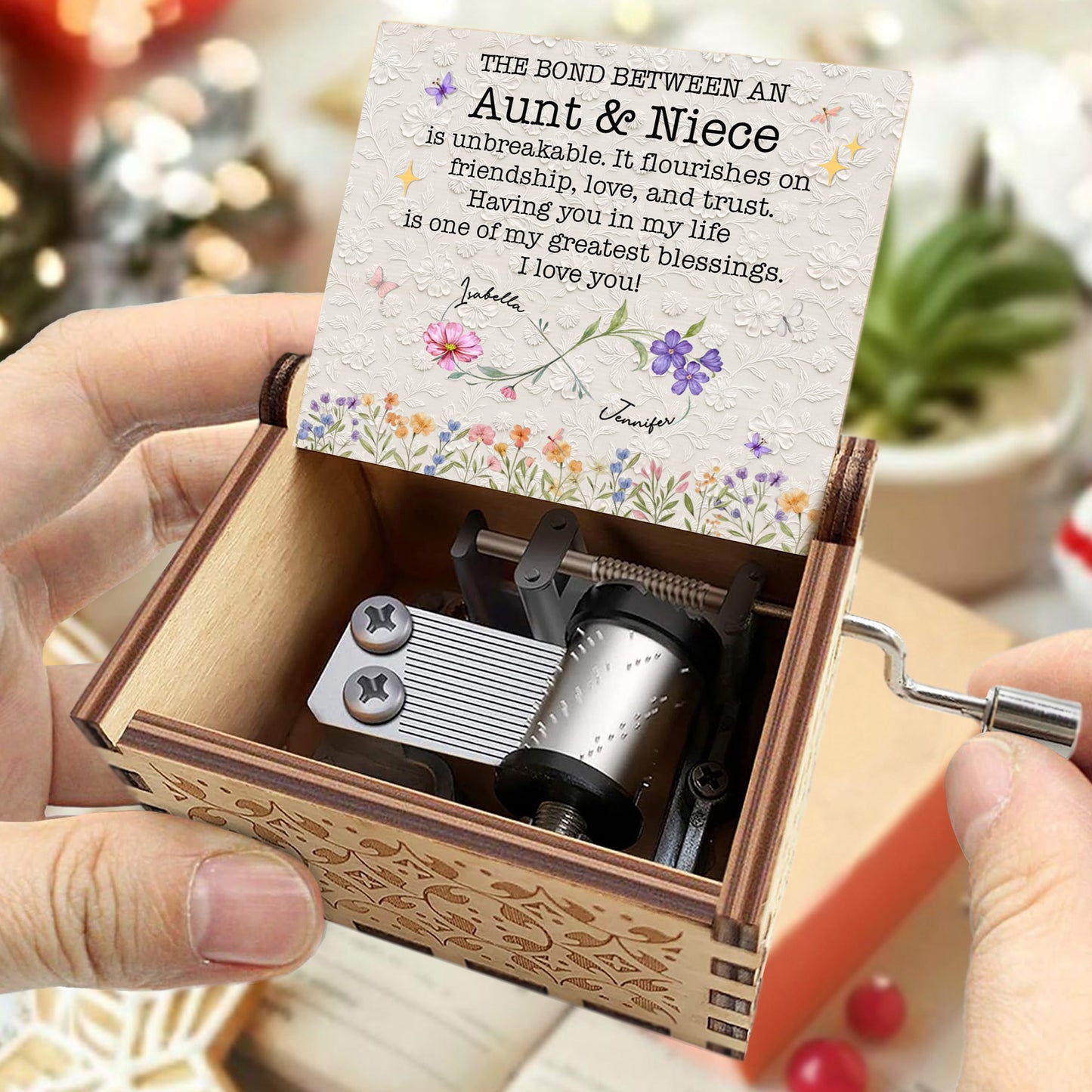 Bond Between Aunt & Niece, Flowers & Butterflies