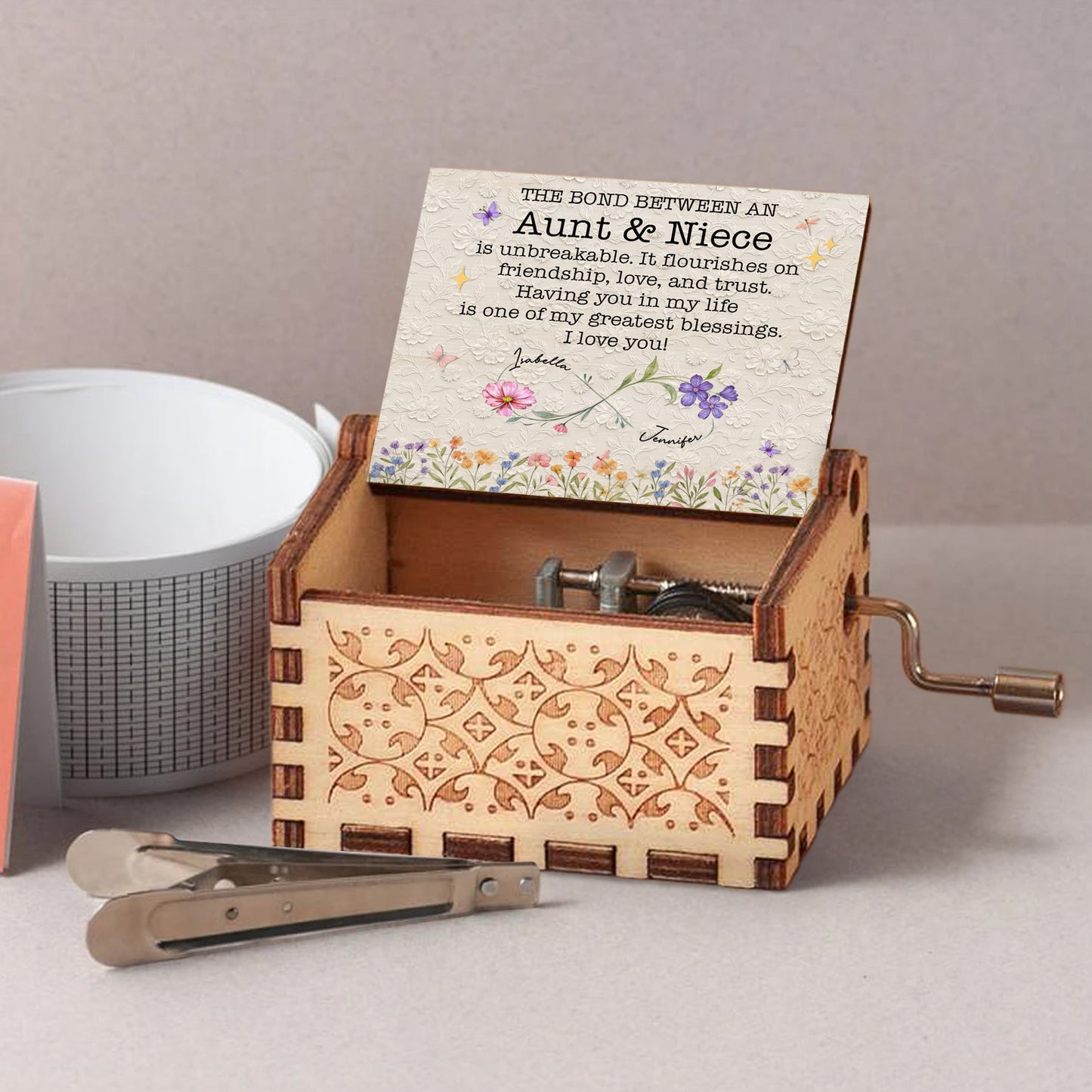 Bond Between Aunt & Niece, Flowers & Butterflies