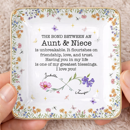 The Bond Between An Aunt & Niece, Flowers And Butterflies