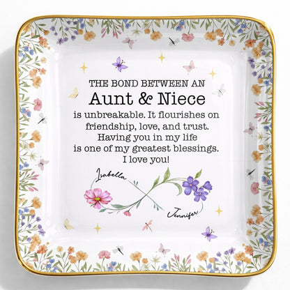 The Bond Between An Aunt & Niece, Flowers And Butterflies