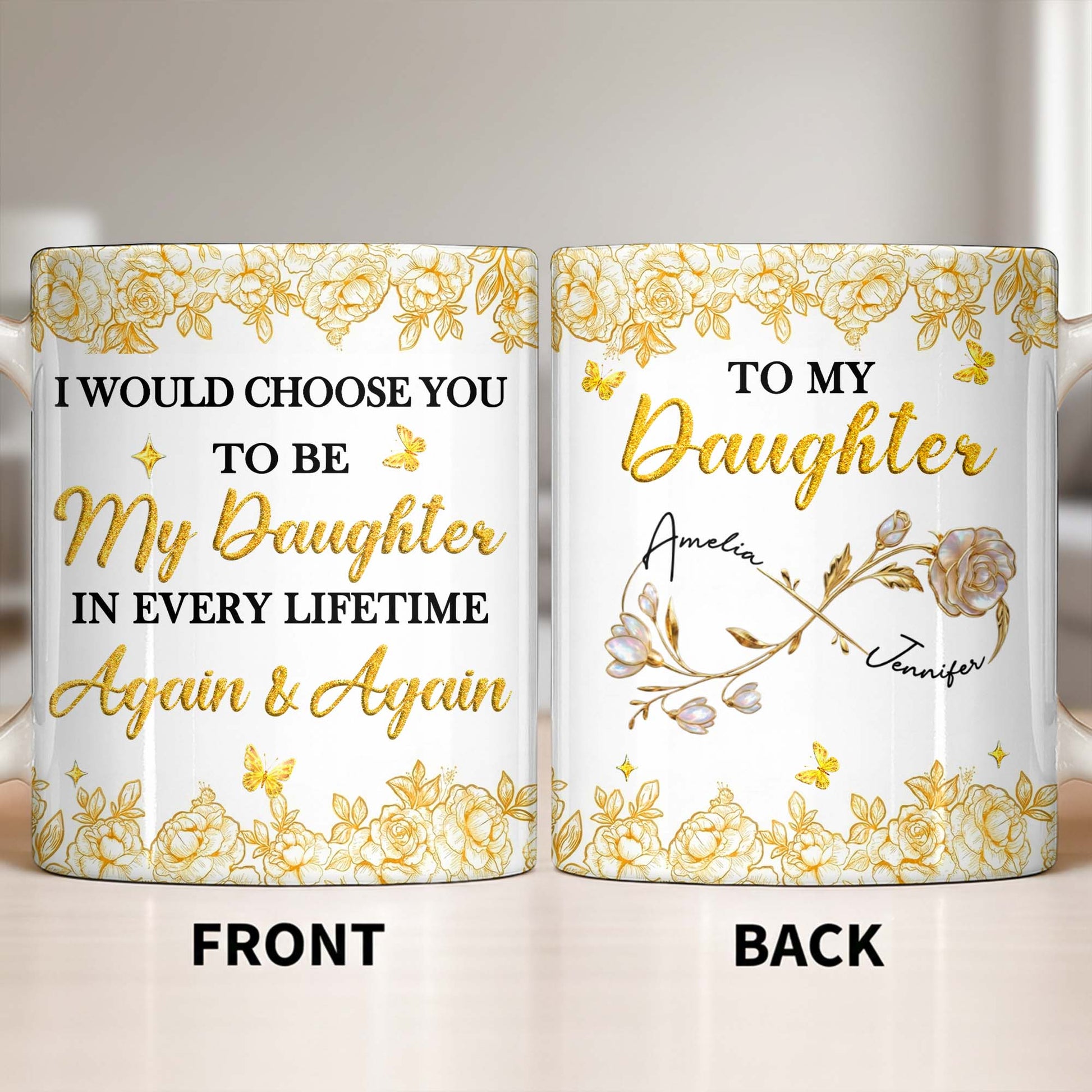 Choose You To Be My Daughter In Every Lifetime, Flowers, Butterflies