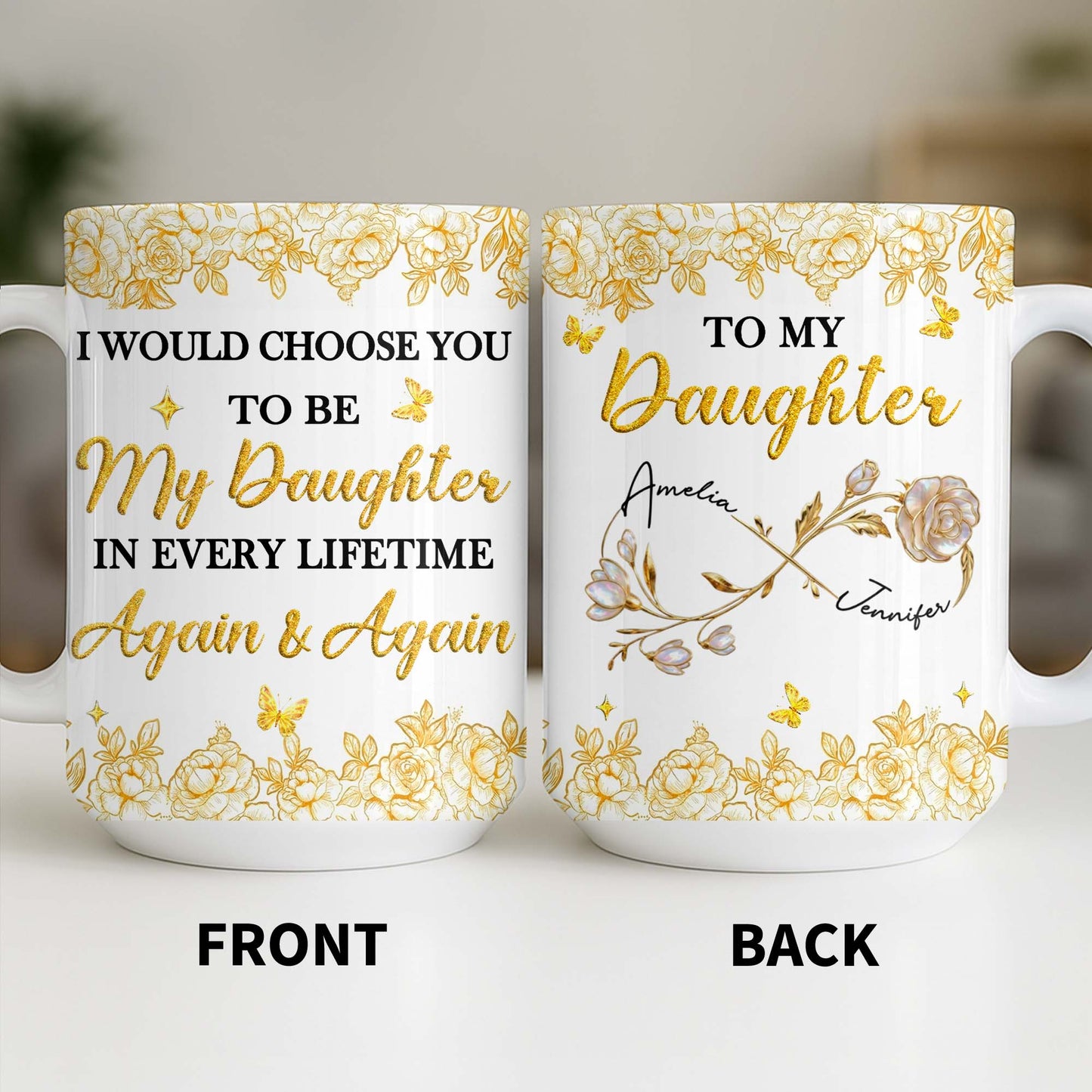 Choose You To Be My Daughter In Every Lifetime, Flowers, Butterflies