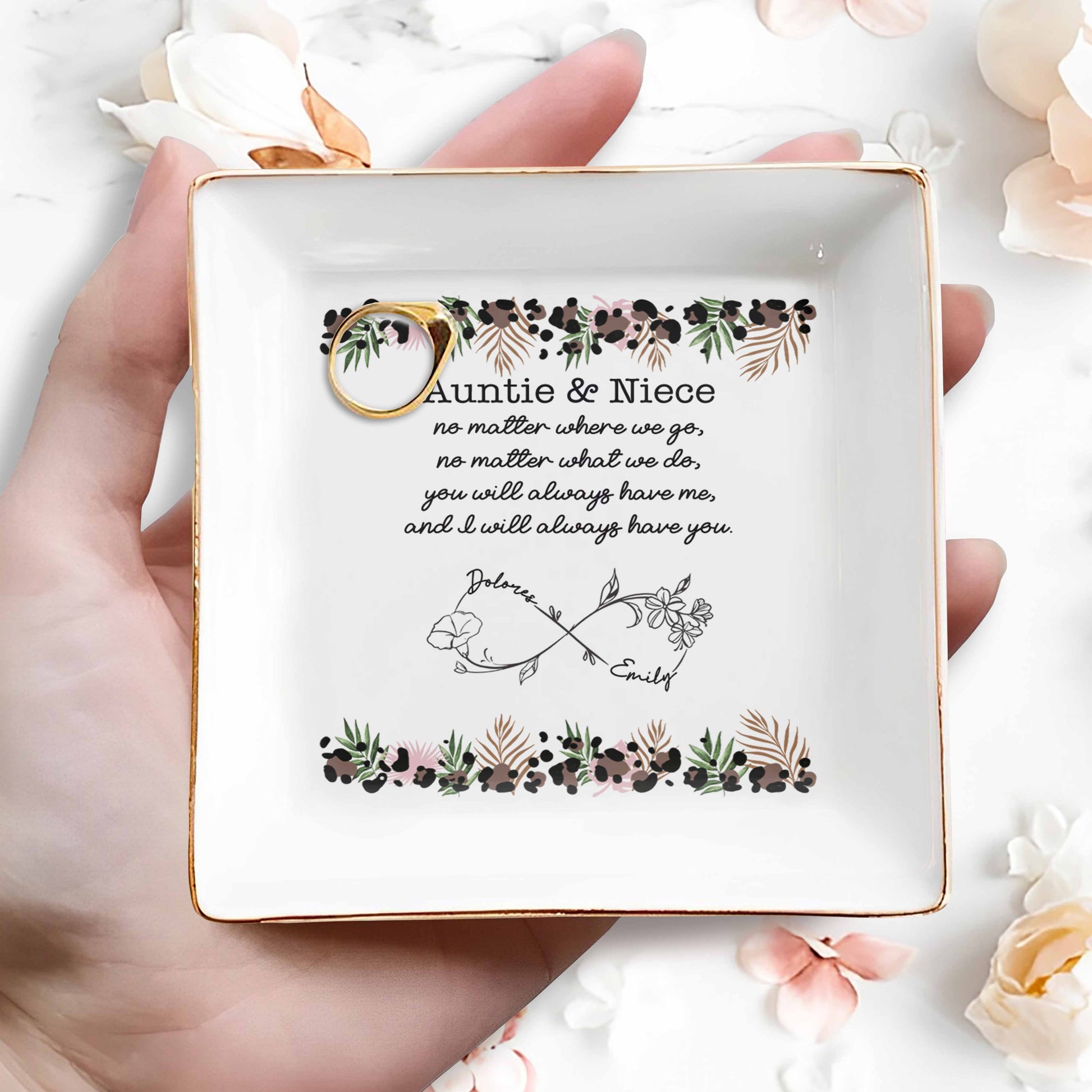 Auntie & Niece Always Together With Flowers And Branches