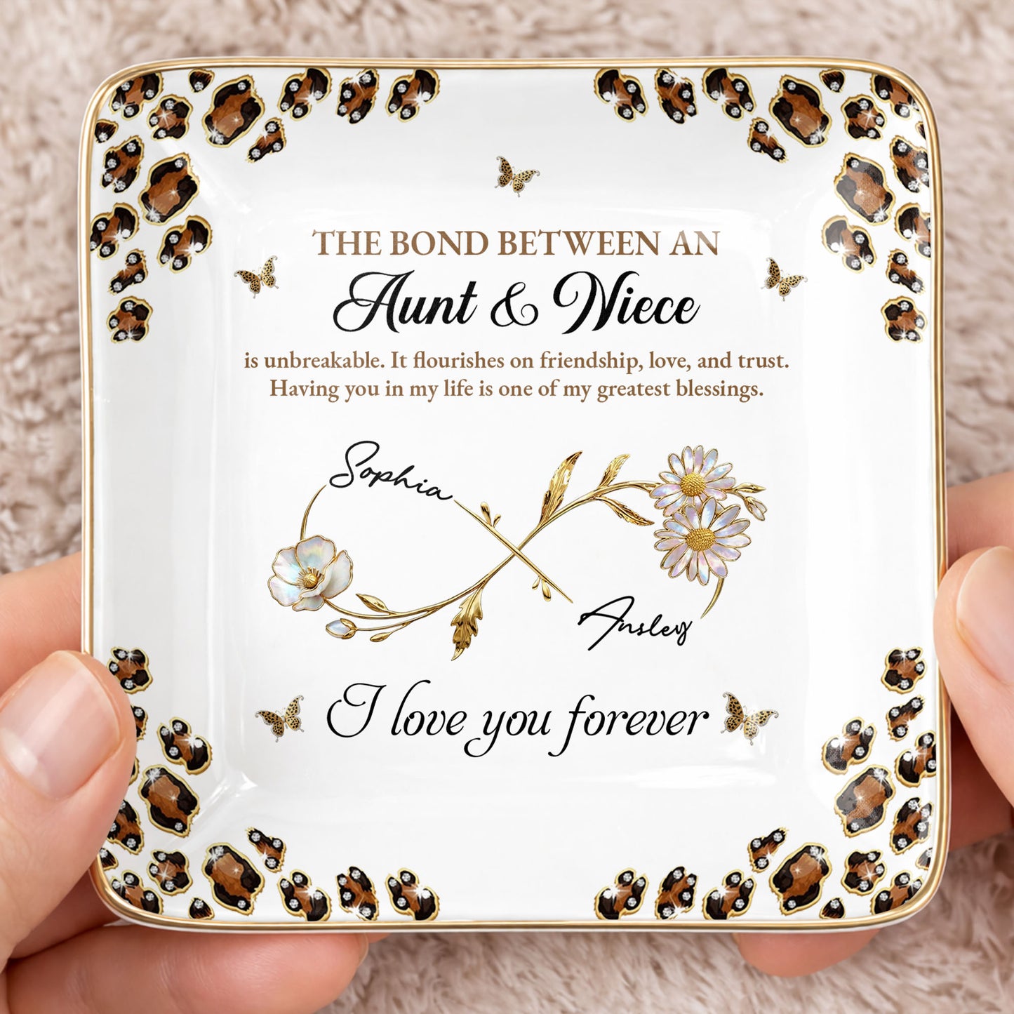 The Bond Between An Aunt & Niece, Flowers And Butterflies