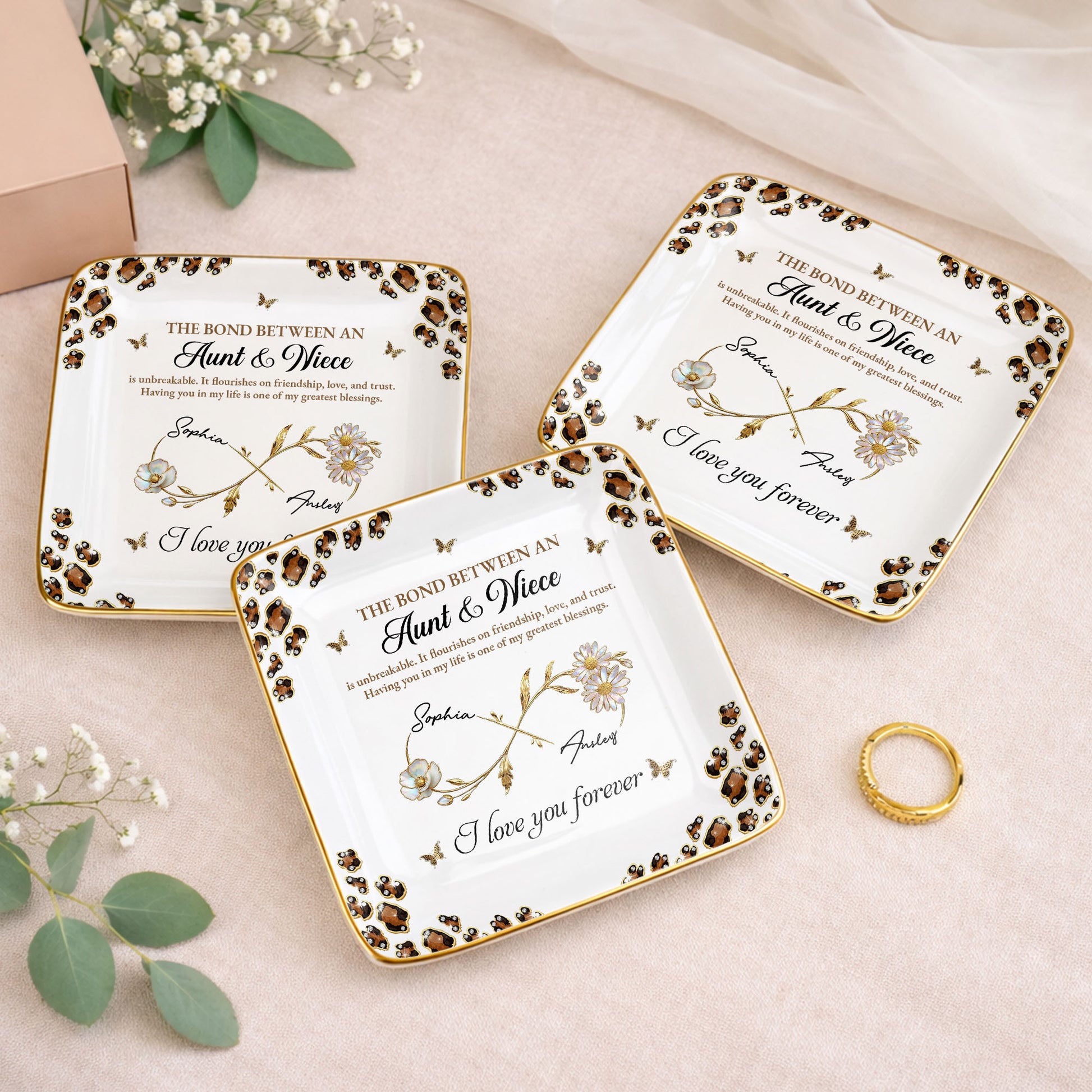 The Bond Between An Aunt & Niece, Flowers And Butterflies