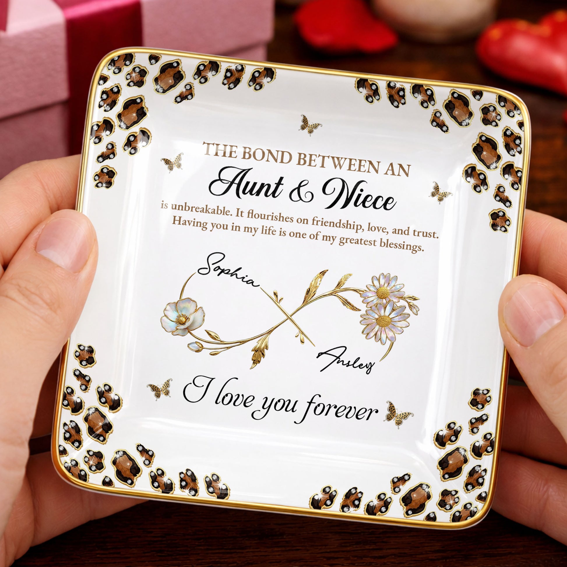 The Bond Between An Aunt & Niece, Flowers And Butterflies