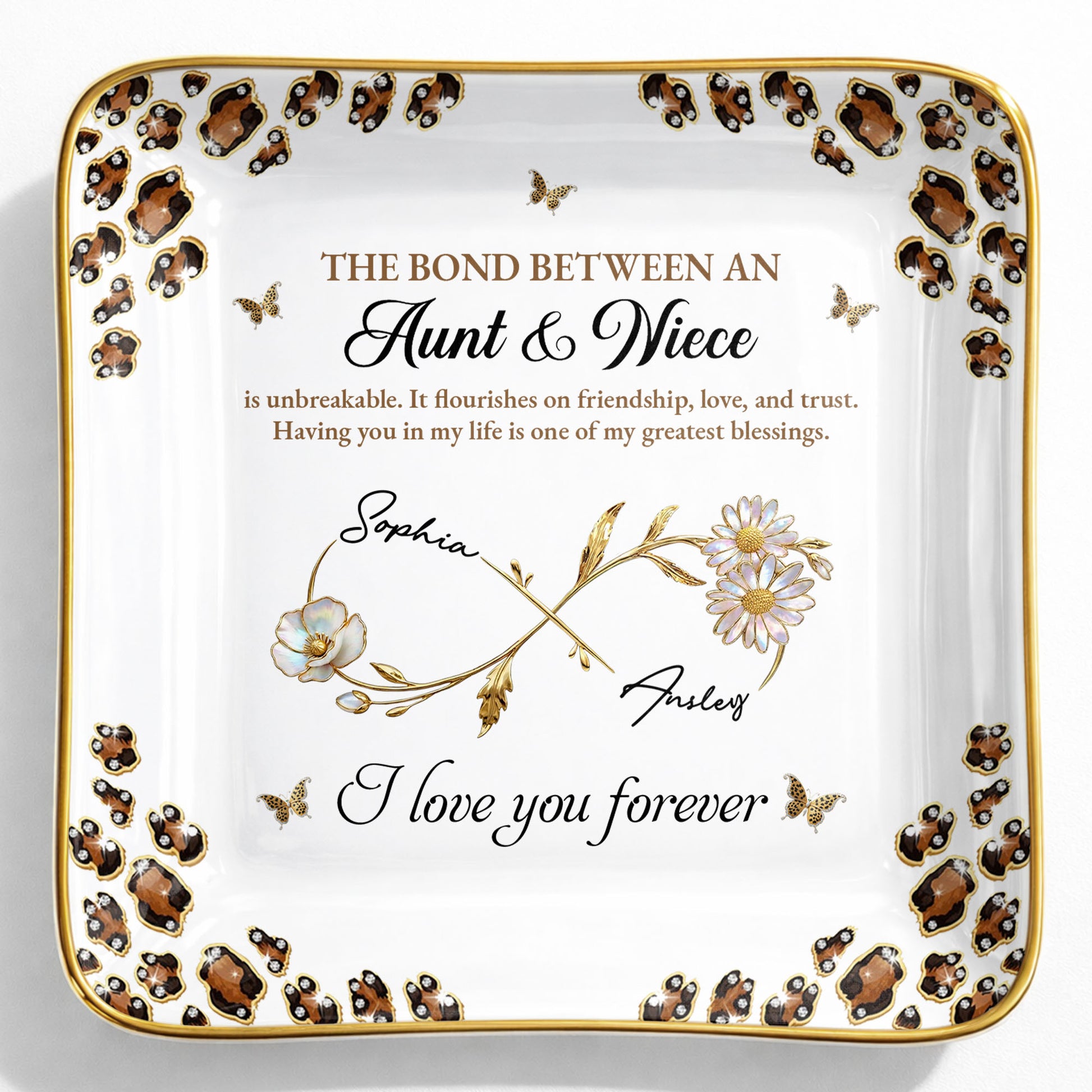 The Bond Between An Aunt & Niece, Flowers And Butterflies