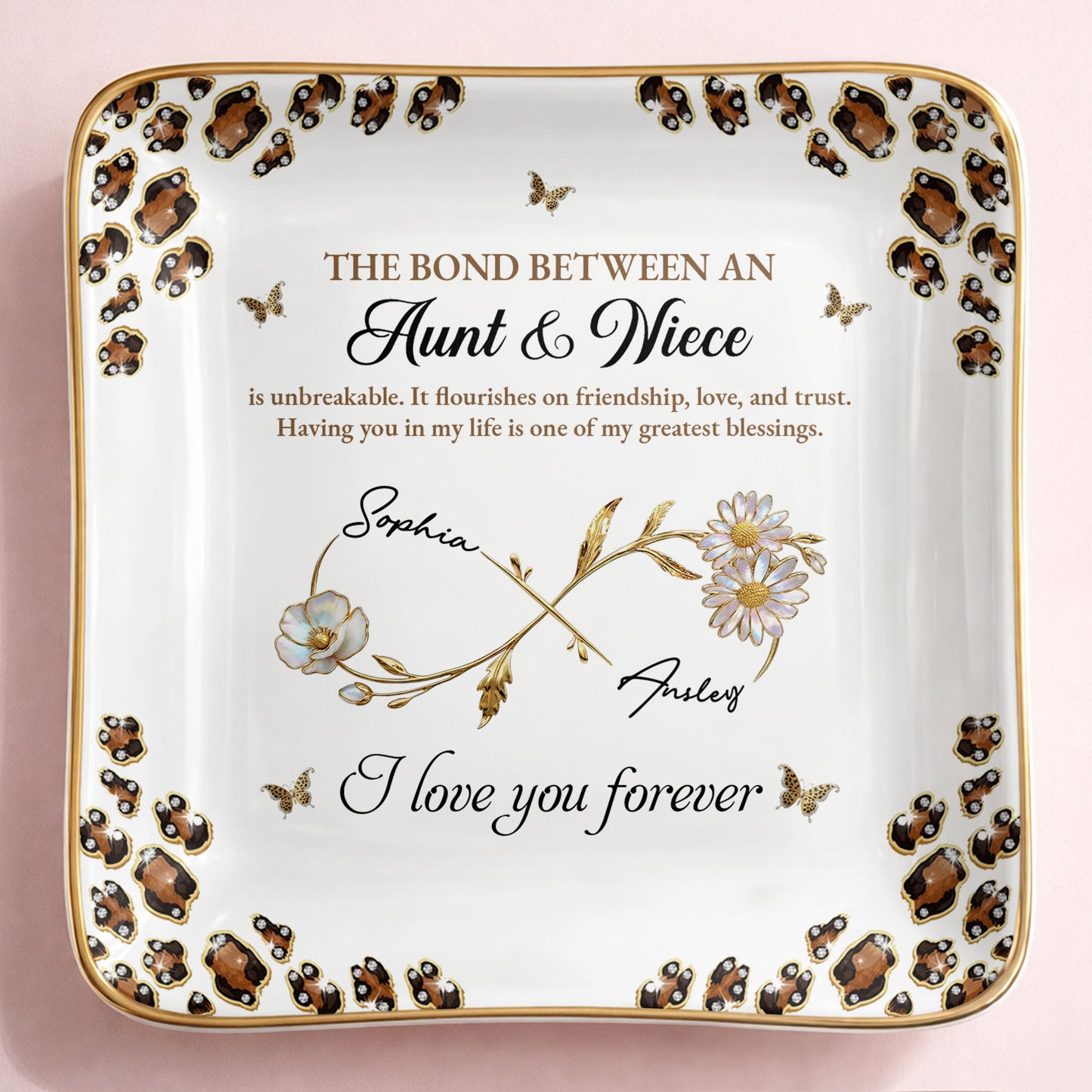 The Bond Between An Aunt & Niece, Flowers And Butterflies