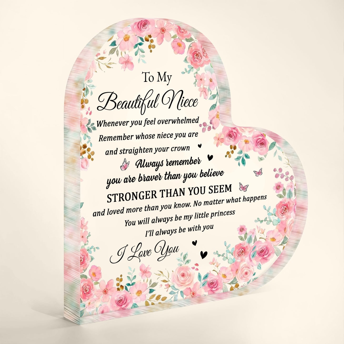 To My Beautiful Niece, Flowers And Butterflies