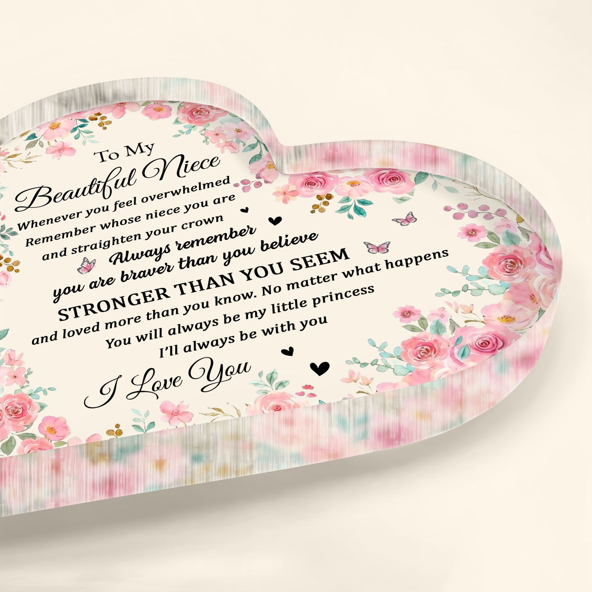 To My Beautiful Niece, Flowers And Butterflies