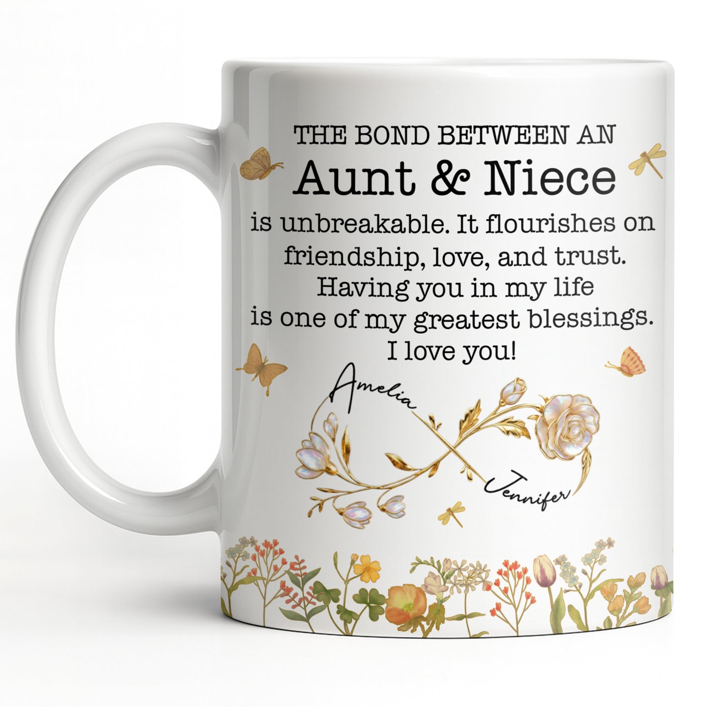 The Bond Between an Aunt & Niece, Butterflies and Flowers