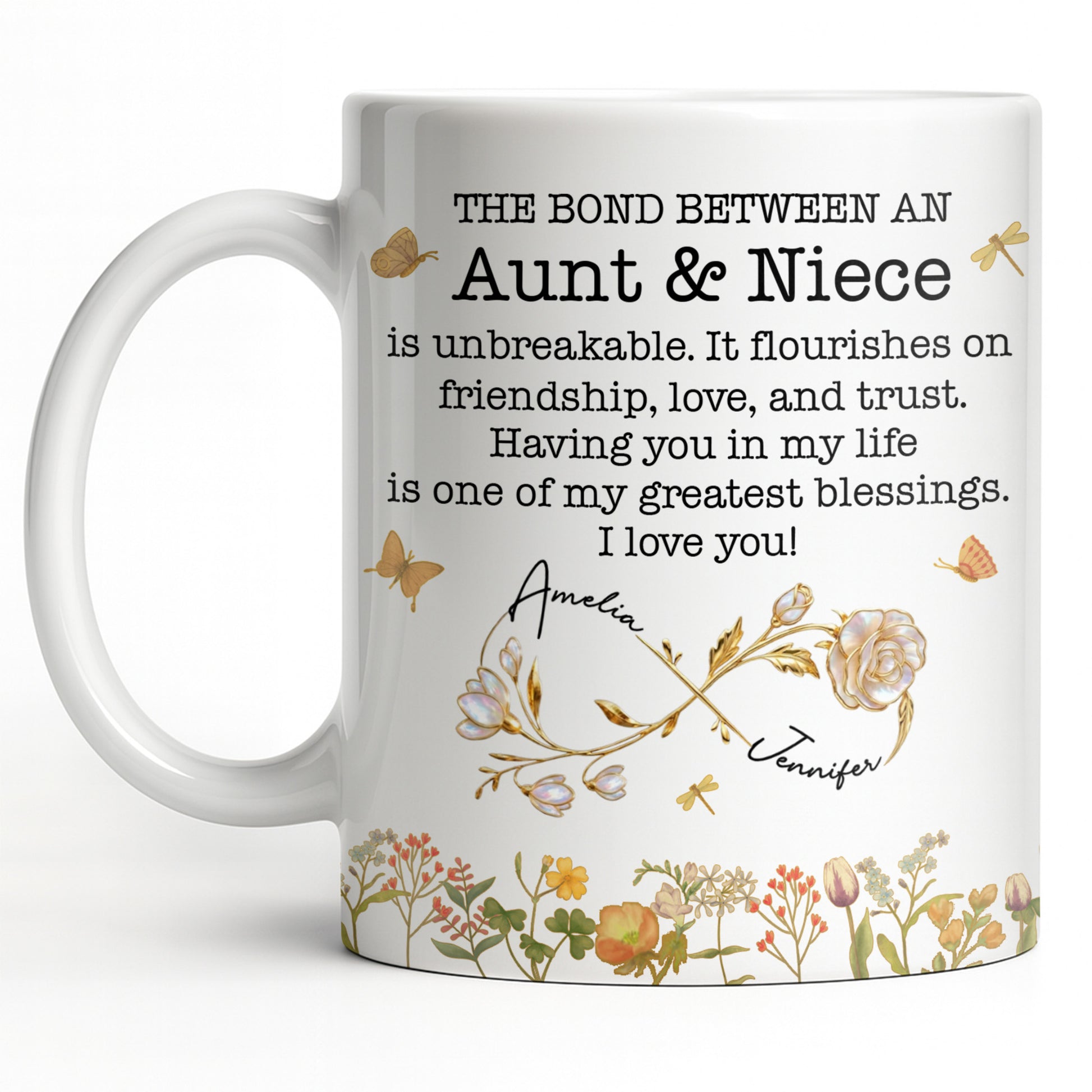 The Bond Between an Aunt & Niece, Butterflies and Flowers