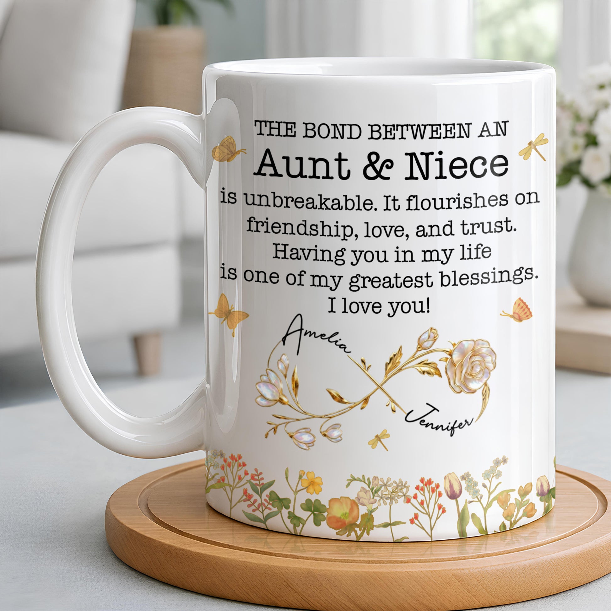 The Bond Between an Aunt & Niece, Butterflies and Flowers