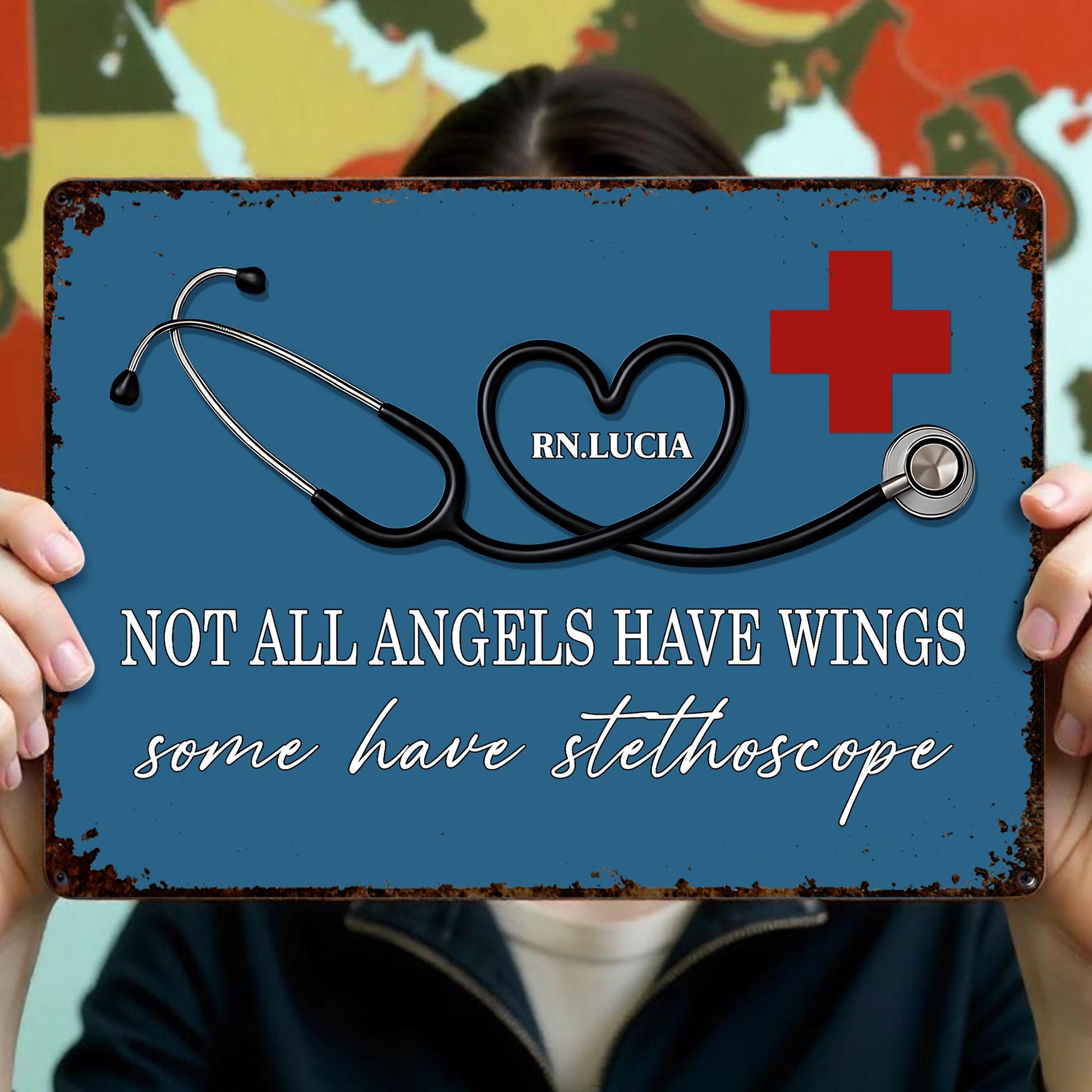Not All Angels Have Wings Some Have Stethoscope, Stethoscope And Medical Cross