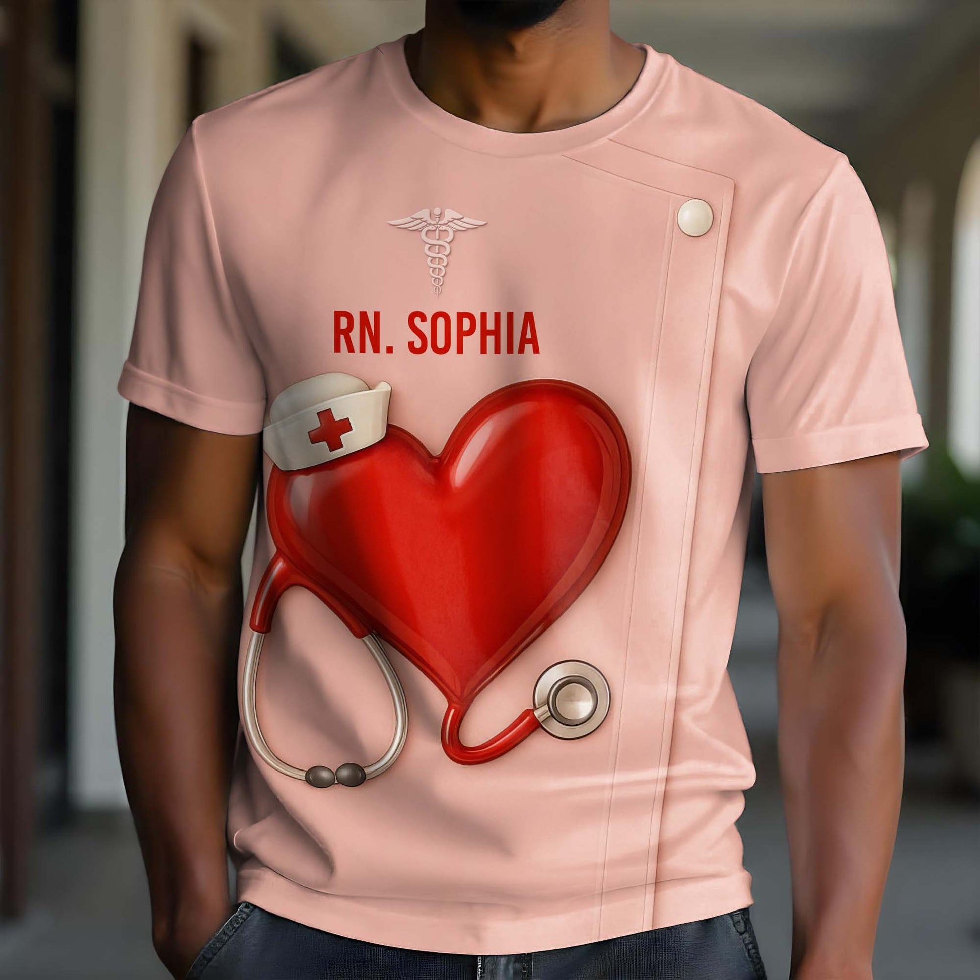Stethoscope, Hat, and Heart Design, Perfect For Any Proud Nurse