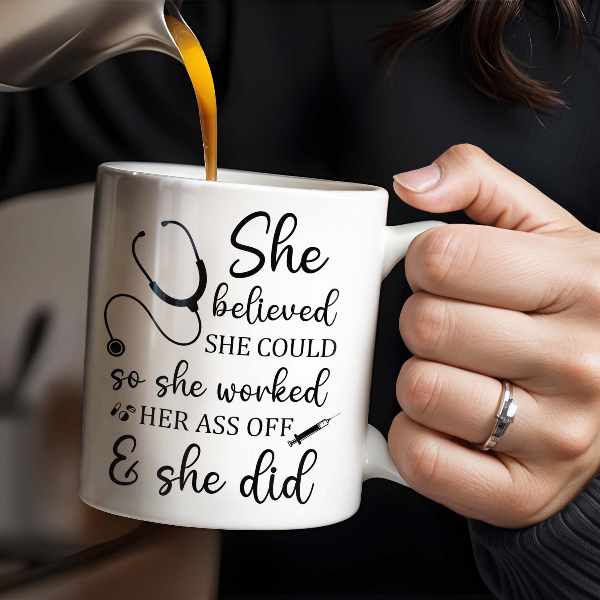 She Believed She Could So She Worked Her Ass Off & She Did, Stethoscope