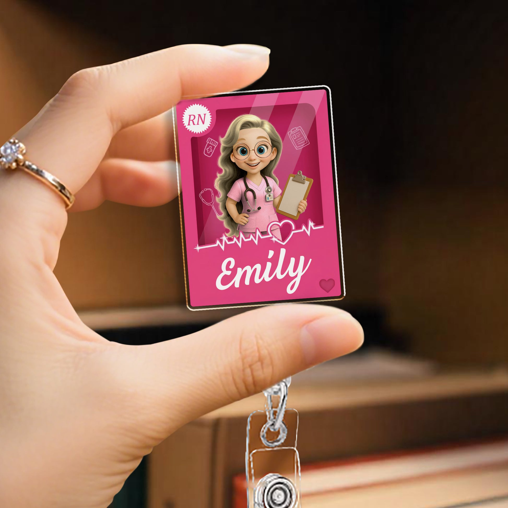 Passionate Nurse Design With Heartbeat And Medical Icons