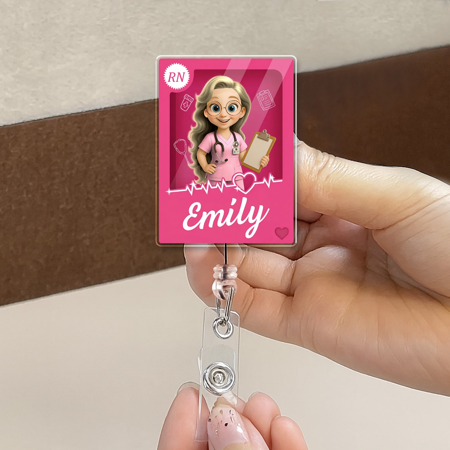 Passionate Nurse Design With Heartbeat And Medical Icons