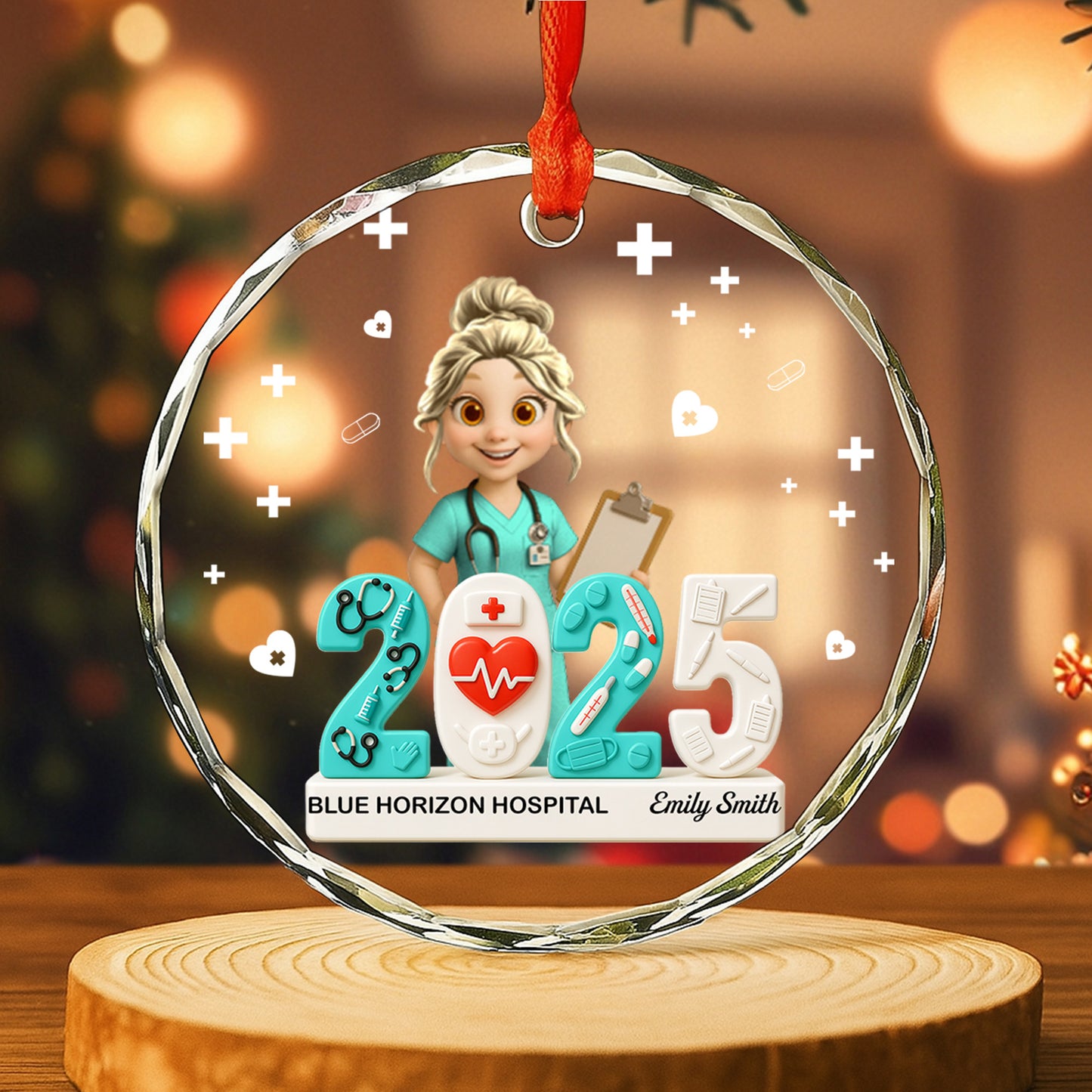 Celebrating 25 Years Of Care With Nurse And Medical Symbols