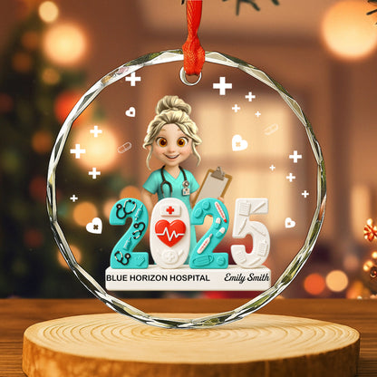 Celebrating 25 Years Of Care With Nurse And Medical Symbols