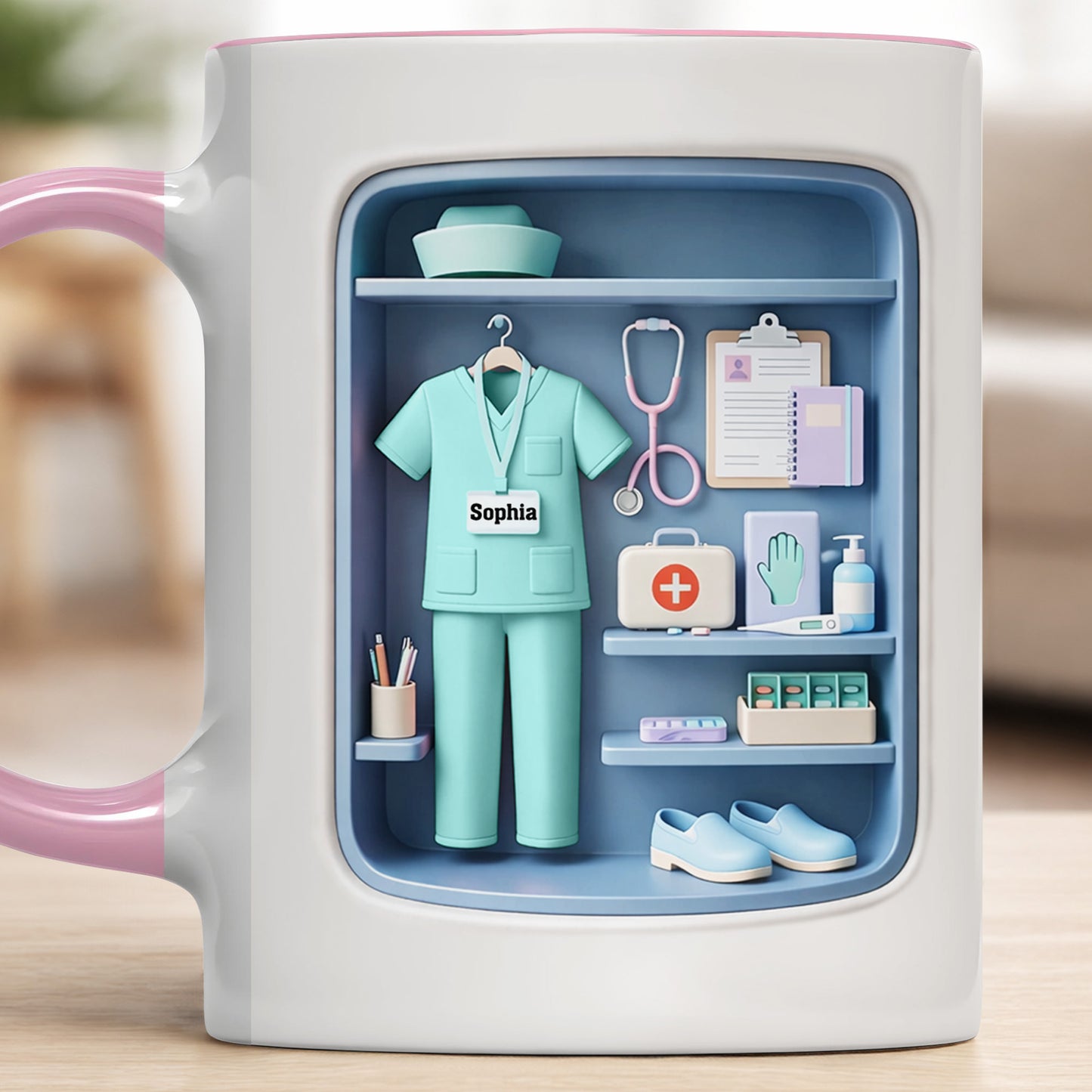 Dedicated To The Life Of A Healthcare Hero With Scrubs And Stethoscope