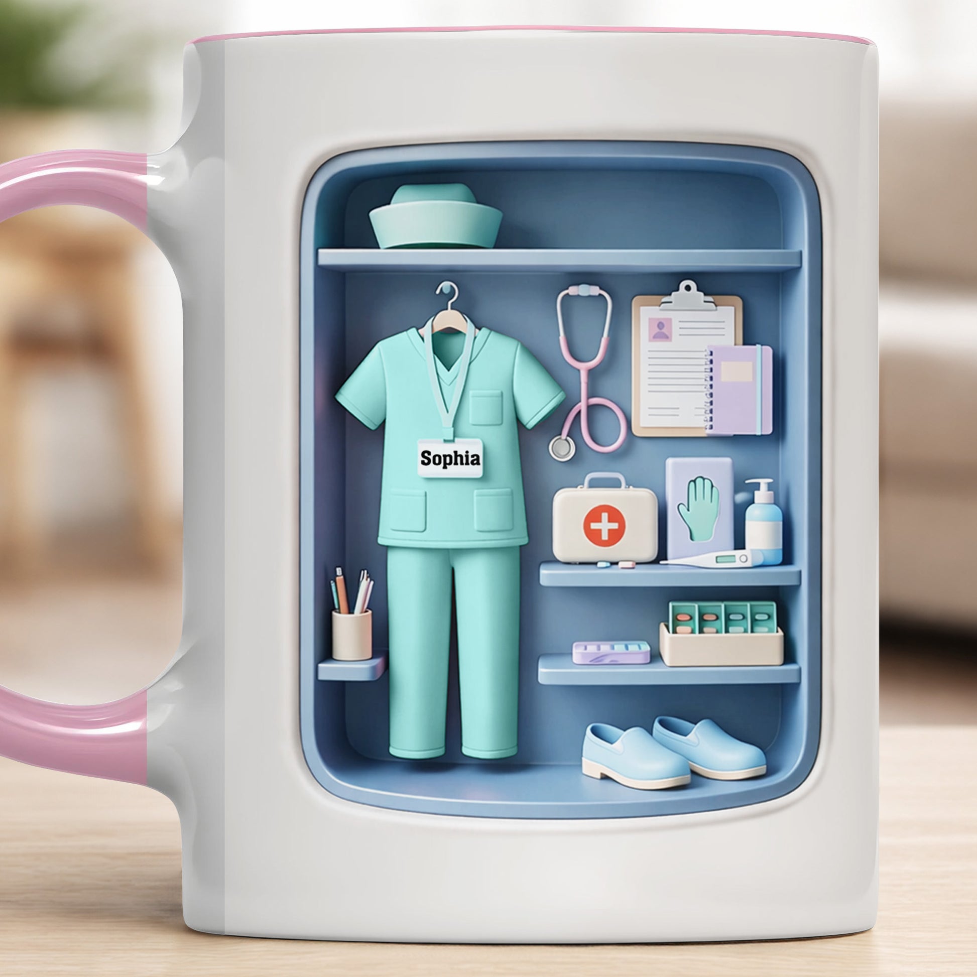 Dedicated To The Life Of A Healthcare Hero With Scrubs And Stethoscope