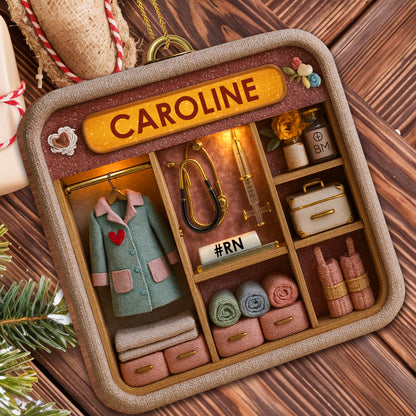 Customizable Nurse Themed Ornament With Medical Accessories