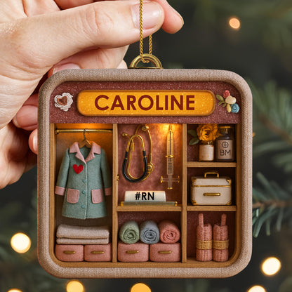 Customizable Nurse Themed Ornament With Medical Accessories