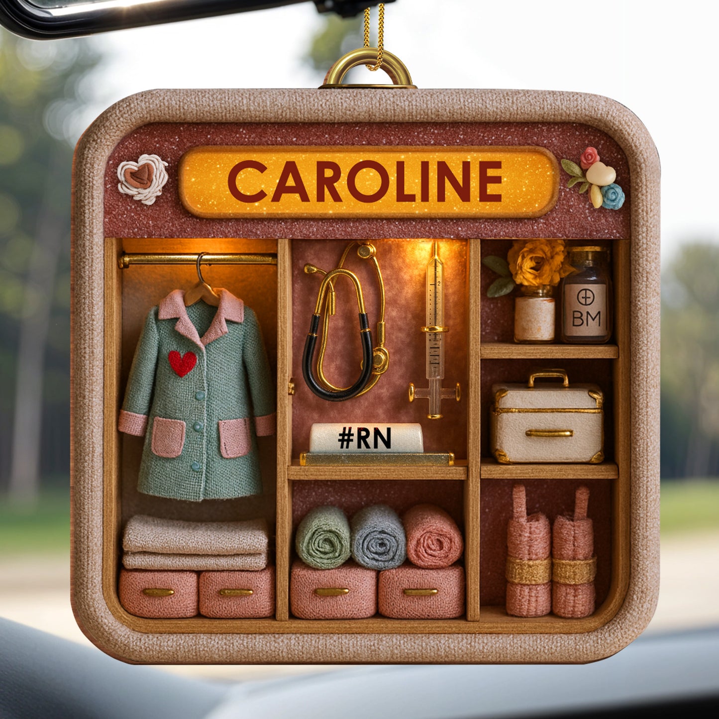 Customizable Nurse Themed Ornament With Medical Accessories