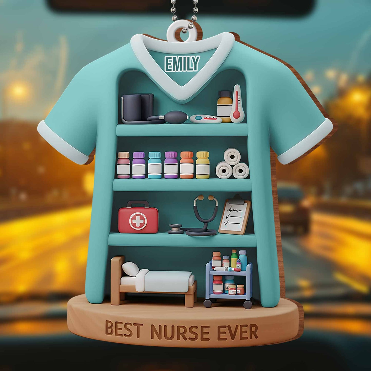 Best Nurse Ever With Stethoscope And Medical Items