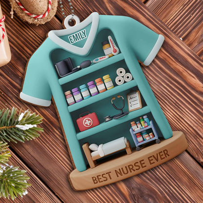 Best Nurse Ever With Stethoscope And Medical Items