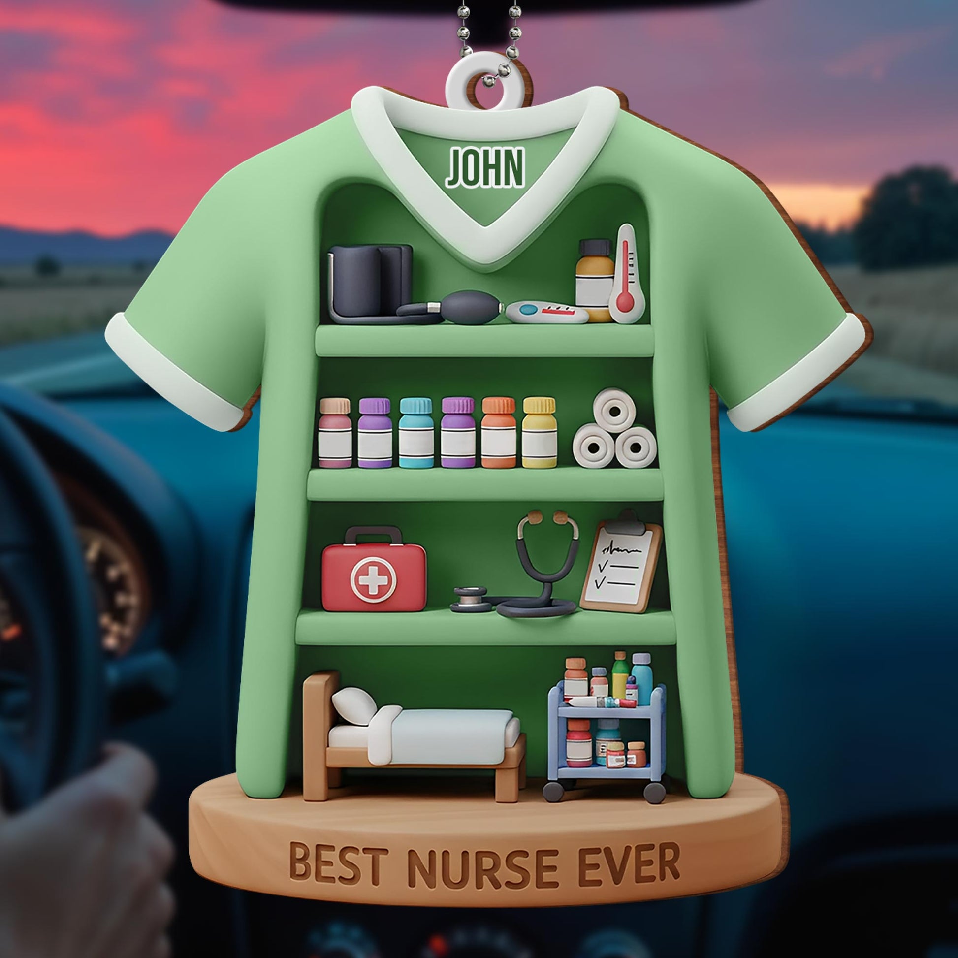 Best Nurse Ever With Stethoscope And Medical Items