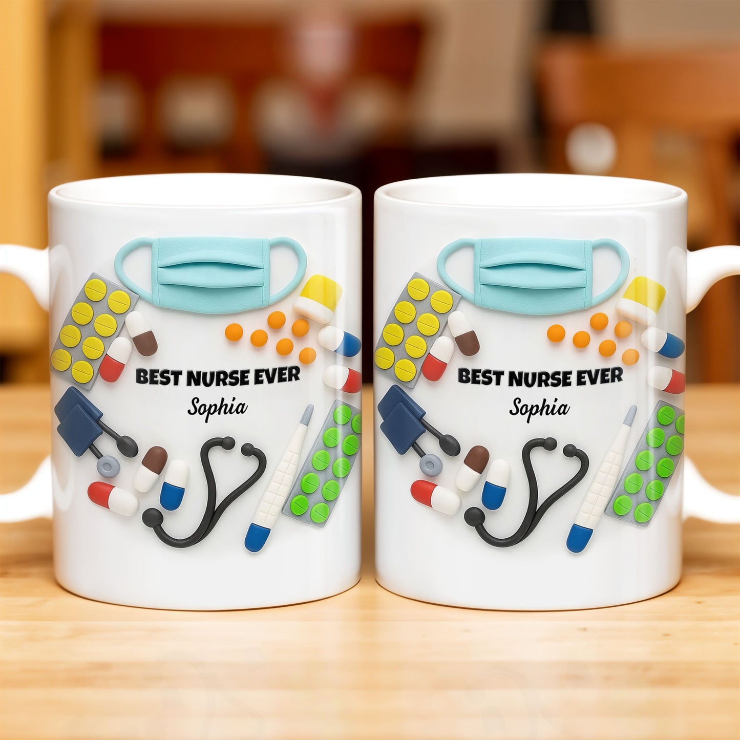 Best Nurse Ever With Stethoscope And Medical Tools